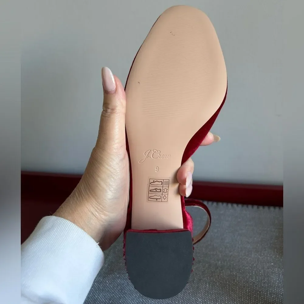 NWOT J.Crew Maisie Studded Velvet Heels